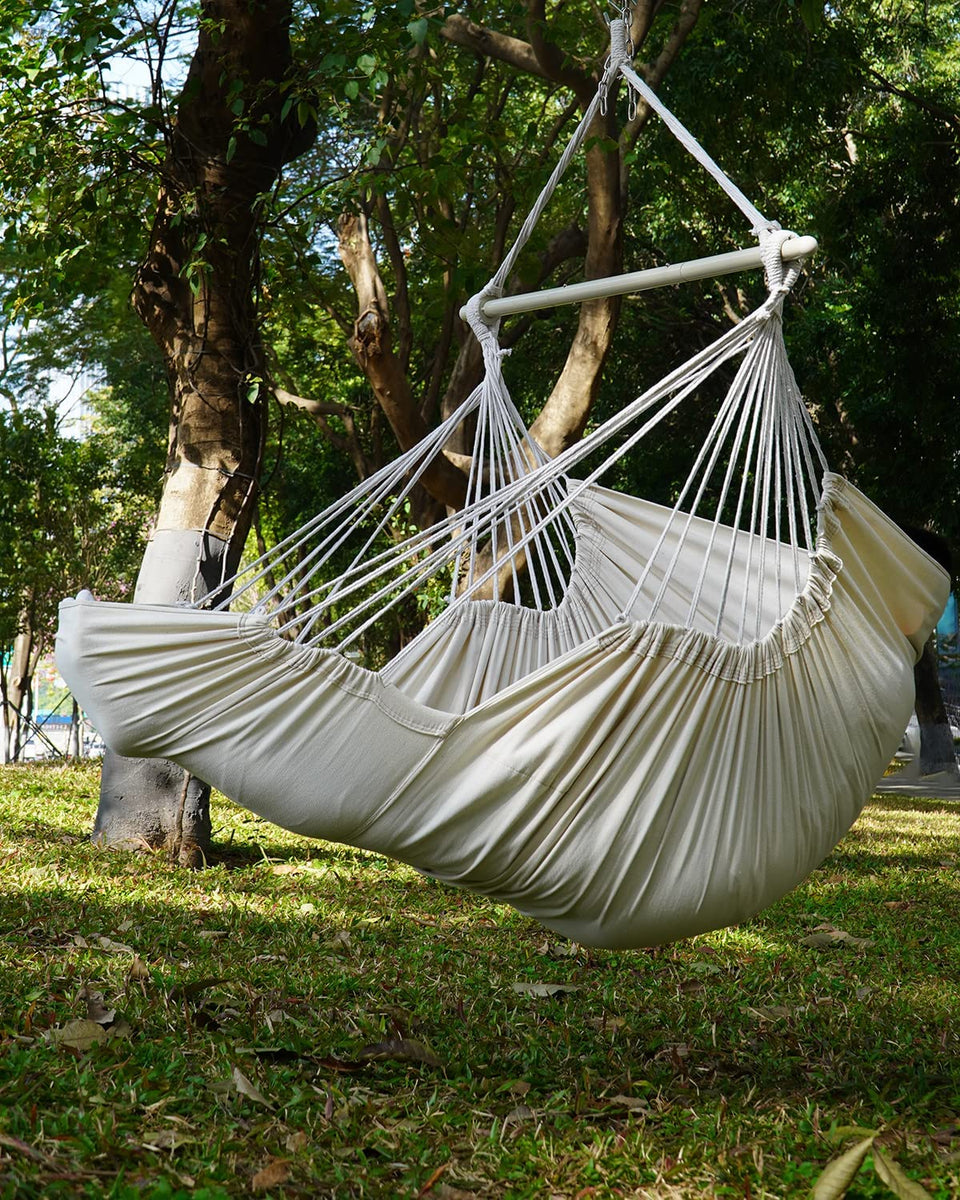 ADVOKAIR Hanging Hammock Chair Large Swing Chair with Foot Rest and Ha