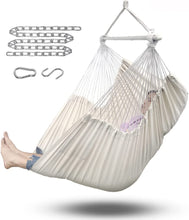 Load image into Gallery viewer, ADVOKAIR Hammock Chair Swing-XXL Large Hanging Hammock Chair－Max 500 Lbs-63in Hammock Swing- Roomy &amp; Heavy Duty
