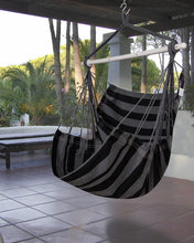 Load image into Gallery viewer, ADVOKAIR Hanging Chair Hammock Chair Swing (500 lbs Max) - Comfortable Hanging Rope Swing for Bedroom, Outdoor Patio, Porch, Deck - Indoor and Outdoor - Sturdy Steel Bar with Anti-Slip Safety Rings
