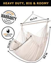 Load image into Gallery viewer, ADVOKAIR Hammock Chair Swing-XXL Large Hanging Hammock Chair－Max 500 Lbs-63in Hammock Swing- Roomy &amp; Heavy Duty
