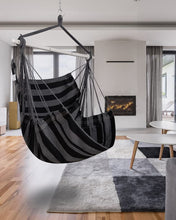 Load image into Gallery viewer, ADVOKAIR Hanging Chair Hammock Chair Swing (500 lbs Max) - Comfortable Hanging Rope Swing for Bedroom, Outdoor Patio, Porch, Deck - Indoor and Outdoor - Sturdy Steel Bar with Anti-Slip Safety Rings
