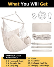 Load image into Gallery viewer, ADVOKAIR Hammock Chair Swing-XXL Large Hanging Hammock Chair－Max 500 Lbs-63in Hammock Swing- Roomy &amp; Heavy Duty
