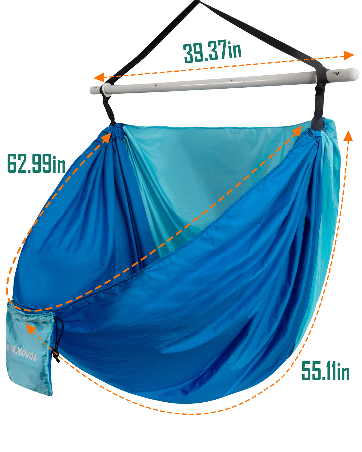 ADVOKAIR Hanging Hammock Chair Large Swing Chair with Foot Rest and Ha